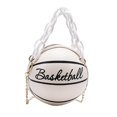 thumbnail image 1 of Bolso de Baloncesto de Moda Zulema Cuero de PU con Cadena Beige, 1 of 8