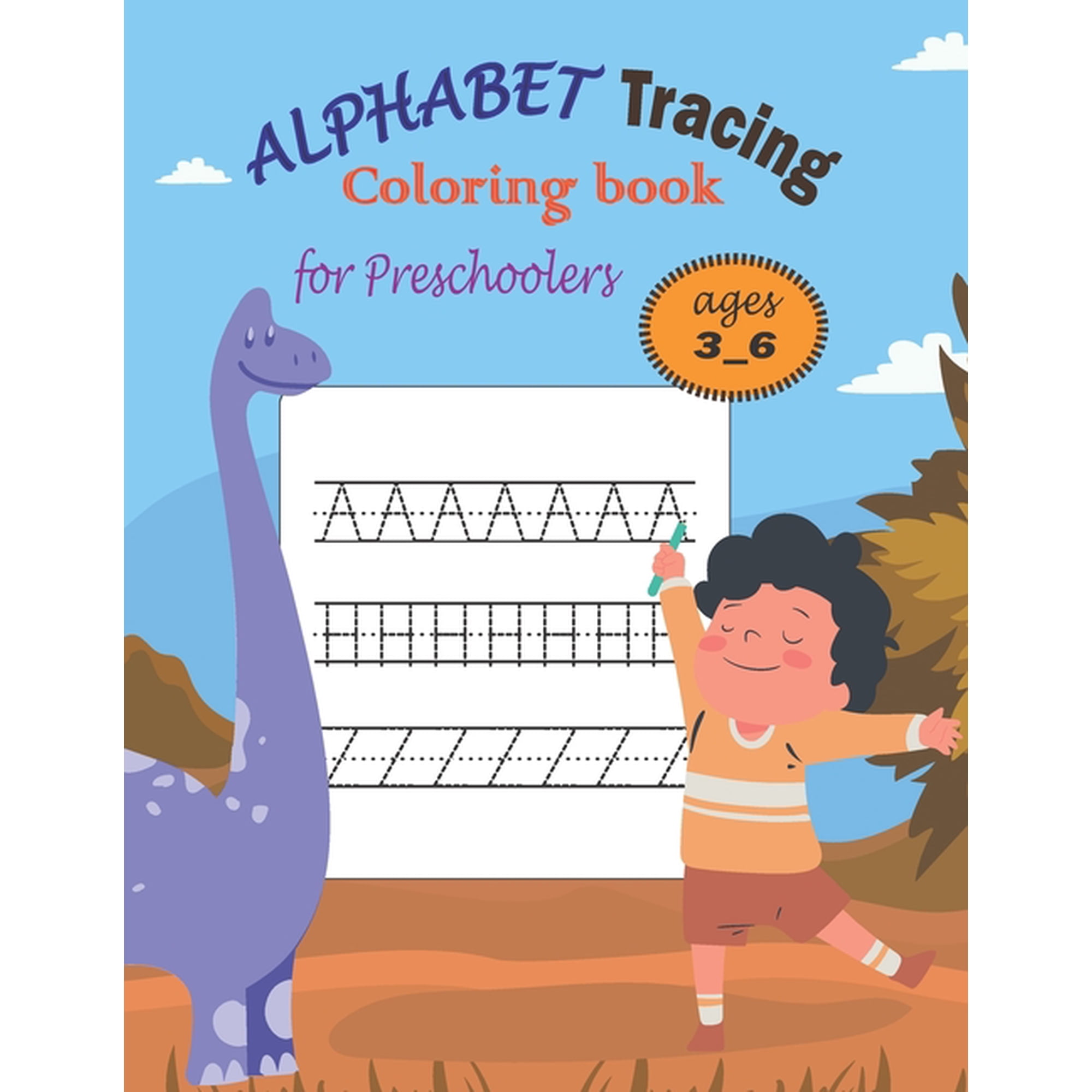 Alphabet tracing coloring book for preschoolers ages 3_6: Activity book for toddlers, Animals designs and Letters tracin, (Paperback)