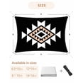 thumbnail image 5 of Black White Beige Boho Sun Shade Sail 12'x16' Rectangle Outdoor Shade Canopy, Western Geometric Aesthetic Porch Shades Outdoor Sun Blocking Screen, Sunshade Cloth Covers for Patio/Deck/Garden, 5 of 5