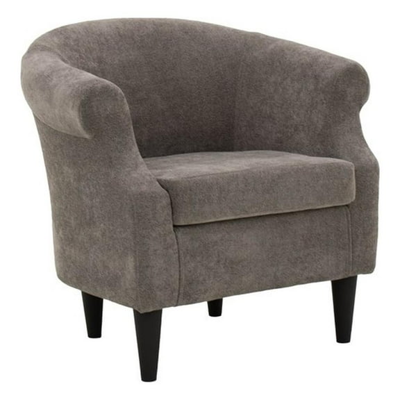 Fox Hill Trading Nikole Traditional Polyester Fabric Chair in Gray