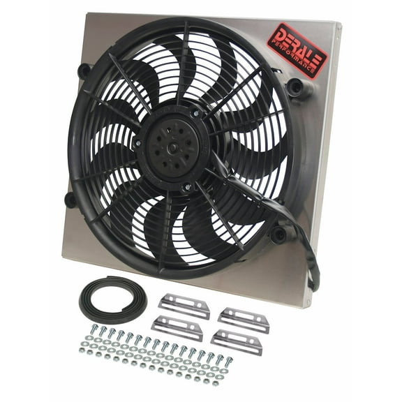 Derale RAD Fan w/Alum Shroud Assembly