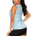 thumbnail image 3 of Easygdp Light Blue Marble Women's Workout Tank Top, Running Top, Hiking Shirt, Quick-Dry for Running, Yoga, Hiking - Small, 3 of 9