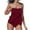 Wine, variant on ZVAVZ Tummy Control Swimsuits for Women,Ladies Two Piece Swimwear Swim Top Sleeveless Print with Boyshorts Bottom Loose Fit Summer Beach Swimwear Dark Blue S