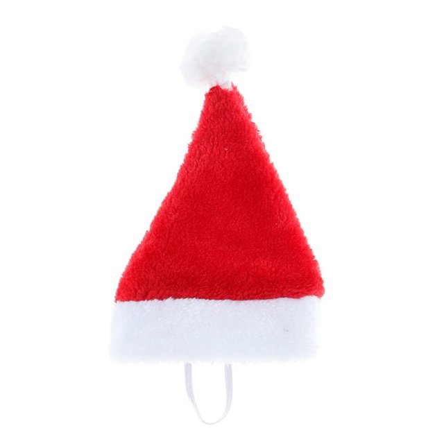 1pc Pet Dog Christmas Hat Plush Plaid Hat Headdress Holiday Party Costumes Christmas Party Outfit Supplies He Qiyong unisex