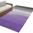 thumbnail image 2 of Rectangle Area Rug 4x6ft, Purple Plank Retro Farm Wood Board Non-Shedding Washable Area Rug, Gray Gradient Wood Grain Non Slip Low-Profile Rugs for Living Room, Bedroom Dining Room, 2 of 9