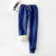 thumbnail image 2 of Pantalones Para Mujer Bolsillos de Lana de Color Sólido Tallas Grandes Vendaje Cintura Elástica Wei Pantalones Casual Harun Leggings Odeerbi  ODB122272, 2 of 7