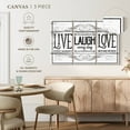 thumbnail image 4 of Elephant Stock Live Laugh Love Everyday Wall Art - Horizontal Multi Panel Canvas - Living Room Wall Decor - Inspirational And Typography Multi Panel - White And Black Decor - 33" x 20", 4 of 4