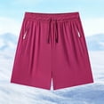 thumbnail image 2 of Gpoecd Cargo Shorts Women Summer Casual Waist Outdoor Beach Shorts with Zipper Pockets for Running and Travel Sweatpant Shorts Pink,XL, 2 of 4