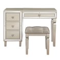 thumbnail image 1 of Poundex Coiffeuse en Bois avec Miroir Relevable et Tabouret - Argent, 1 of 4
