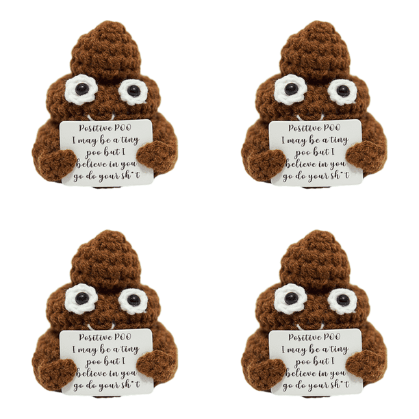 Lindo juguete patata con tarjeta positiva regalos para adultos (caca marrón-Positiva)