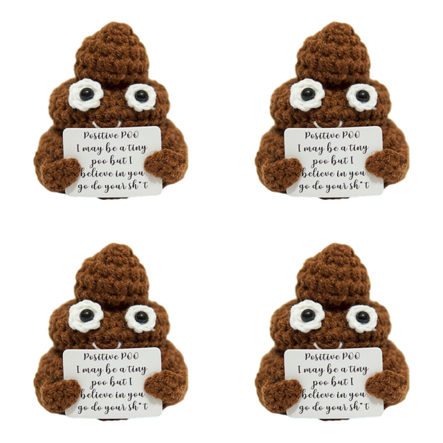 Lindo juguete patata con tarjeta positiva regalos para adultos (caca marrón-Positiva)