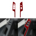 thumbnail image 1 of 2X Red Carbon Fiber Front Door Lift Control Cover Trim for Toyota Matrix 2009-14, 1 of 4