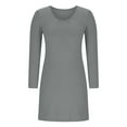 thumbnail image 6 of hotojiny Women's Plus Size Nightgowns Plain Long Sleeve Sleep Shirts Comfy Soft Pleated Nightshirt Pajama Sleep Dress Sleepwear XL-5Xl, 6 of 7