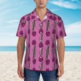 thumbnail image 4 of Daiia Tulips Flowers Hawaiian Shirt for Men Gentle Cotton Regular Short Sleeve Casual-Large, 4 of 9