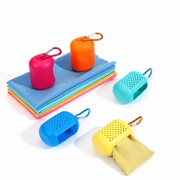 Silicone Bottled Ice Sports Towel Quick Dry Cooling Towel For Summer Outdoor Fitness Running Hiking Portable Refreshing Towel