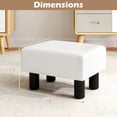 thumbnail image 3 of Gymax Tabouret Repose-Pieds Moderne avec Rangement Pouf Compact avec Espace de Rangement Caché Blanc, 3 of 9