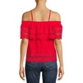 thumbnail image 3 of No Boundaries Juniors’ Off-the-Shoulder Woven Top, 3 of 6