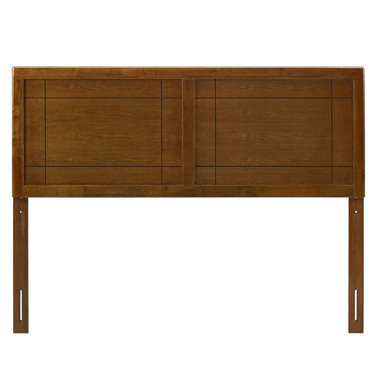Headboard, Full Size, Wood, Brown Walnut, Modern Contemporary Urban Design, Bedroom Master Guest Suite