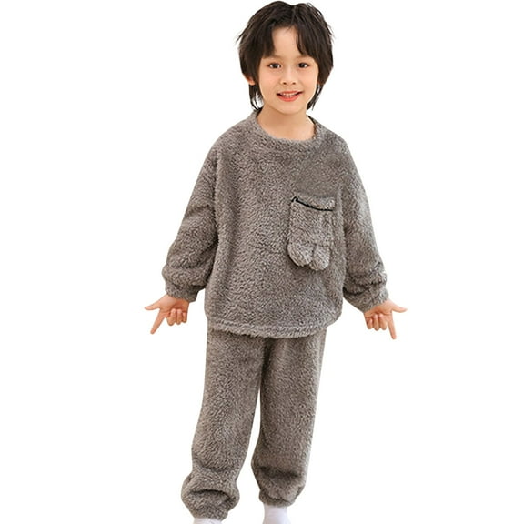 TAIAOJING Toddler Baby Girl Summer Clothes Pajamas Children's Thickened Velveteen Homewear Warm Cute Girls' Set Autumn And Winter Plus Velveteen Winter 3-4 Years