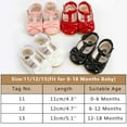 thumbnail image 5 of Baby Girls Mary Jane Flats with Bownot Non Slip Soft Sole PU Leather Newborn Infant Toddler First Walker Cirb Party Christmas Dress Shoes, 5 of 6