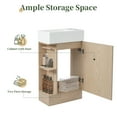 thumbnail image 5 of Euroco Compact Bathroom Vanity with Ceramic Sink, Cabinet, Side Shelf & Toilet Paper Holder, Reversible Design, 5 of 9