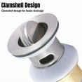 thumbnail image 4 of Kitchen Bathroom Sink Drain Slamshell Design Vessel Basin Stopper With Overflow, 4 of 6