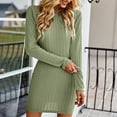 thumbnail image 1 of Vestido de manga larga,Vestido de punto de manga larga Vestido de punto delgado Vestido ajustado fiel a su promesa, 1 of 9