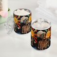thumbnail image 2 of Yayeee 4 Pack Qtip Holder Bathroom Cotton Swab Canister with Lid Clear Dispenser Set, Skeleton with Sun, 2 of 6