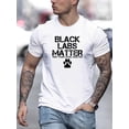 thumbnail image 1 of Black Labs Matter Print T Shirt, Tees For Men, Casual Short Sleeve T-shirt For Summer, 1 of 5