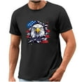 thumbnail image 4 of Busydd T Shirts for Man 4th of July Casual Comfy Lightweight Cotton T Shirts Round Neck Short Sleeve Summer Tops Trendy USA Flag Print Patriotic Independence Day Tees, 4 of 5
