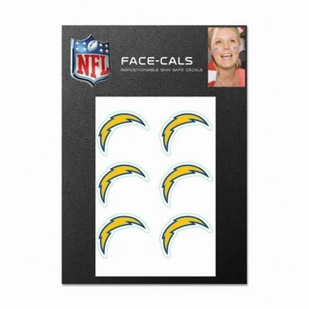 Wincraft 1493476164 NFL Los Angeles Chargers Tattoo Face Cals