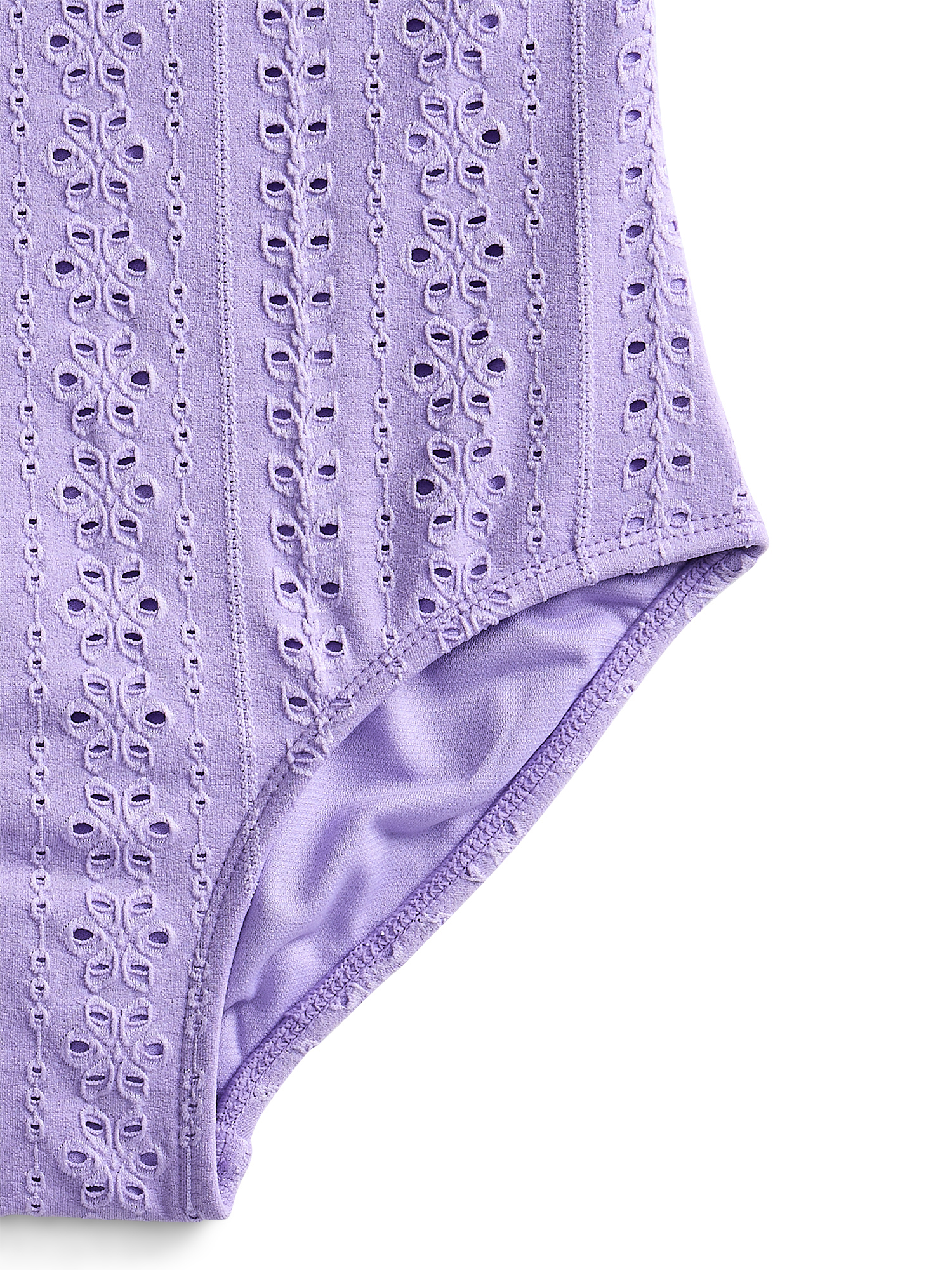 Wonder Nation Girls' Eyelet Ruffle One Piece Swimsuit, Sizes 4-18