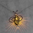 thumbnail image 4 of Guirnalda de luces de abeja de metal - Iluminación de hadas para interiores y exteriores - Decoraciones colgantes para jardines, cenadores, pérgolas, patios - Iluminación impermeable, 3 m 20 luces (pilas no incluidas, B) Rojo Verde MX-0128993FYD, 4 of 4