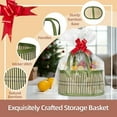 thumbnail image 6 of Green Bamboo Gift Basket Set, 3 Pack Decorative Storage Baskets with Clear Wrap Bags, Ribbon Bows, 11x7.9x6 Inches, for Wedding, Birthday, Christmas, Baby Shower, 6 of 9