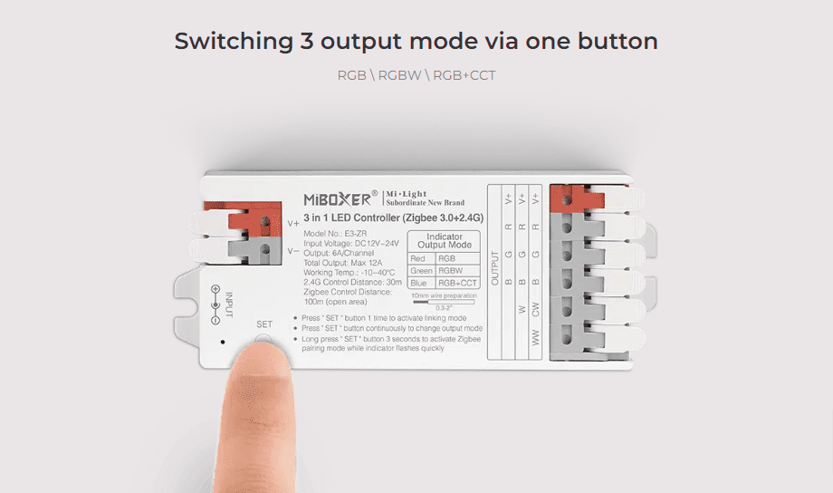 E3-ZR - 3 in 1 LED Controller (Zigbee 3.0 +2.4G)