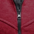 thumbnail image 5 of HOOMEUMY Men's Zipper Hoodie Sweatshirt Long Sleeve Hooded Jacket Warm Fleece Lined Sportwear Outdoor Winter Fall Thickllover Red XL, 5 of 8