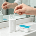thumbnail image 6 of ACDANC Portable Dental Floss Picks Dispenser 2Box,Travel Floss Storage Case with Adult Toothpicks Flosser Sticks 80 Count,Portable Floss Case for Oral Care Teeth Cleaning Tool(White), 6 of 7