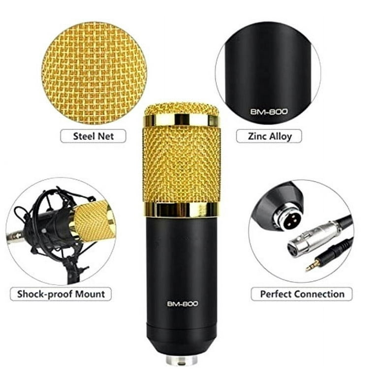 Get Professional-Grade Recordings with Our USB BM800 Desktop Condenser  Microphone Kit!