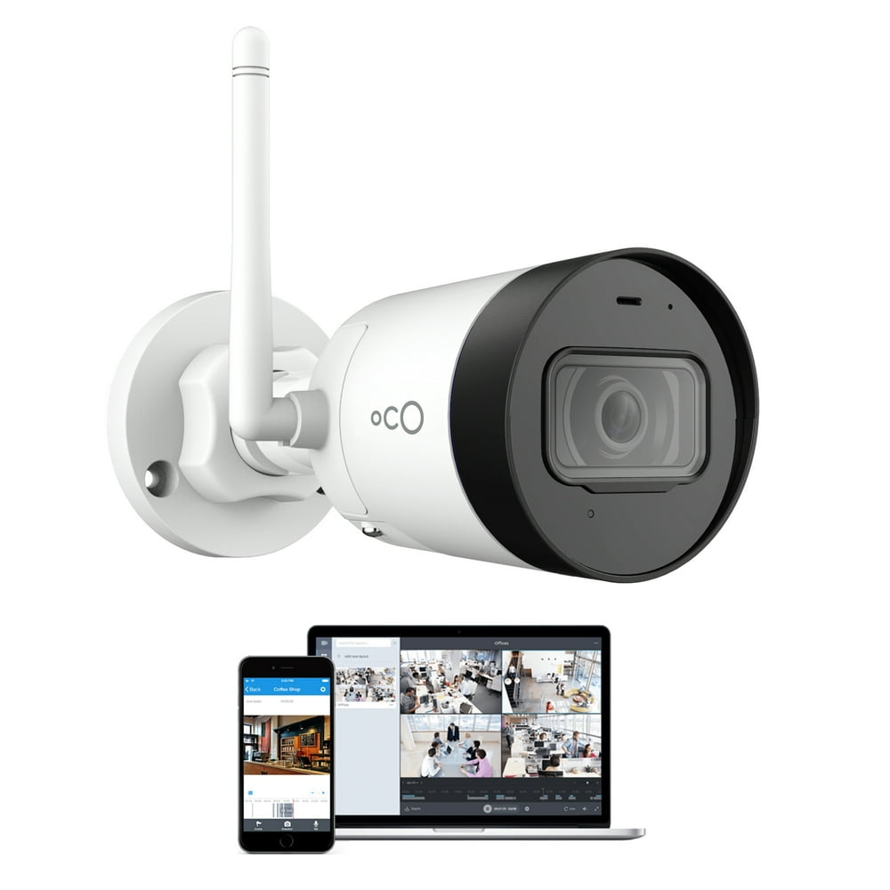 Oco Bullet Outdoor Indoor Security Camera 1080p Weatherproof SD card