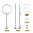 thumbnail image 4 of Uxcell 6 Set 3-Tier Cupcake Stand Hardware Fitting for Cupcake Stand, Small Arc Silver, 4 of 6