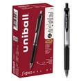 thumbnail image 2 of (2 pack) uni-ball® Signo Gel RT™ Retractable Pens, Medium Point, 0.7 mm, Silver Barrel, Black Ink, Pack Of 12 Pens, 2 of 3