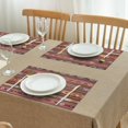 thumbnail image 3 of Boho Red Multicolored Ethnic Pattern Summer Placemats Table Placemats Set Of 4-Linen Kitchen Washable Placemats Table Mats 11.8"x17.7" Non-Slip Heat Resistant, 3 of 6
