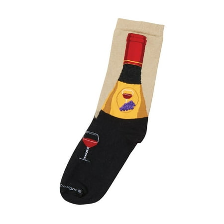 Women's Novely Crew Socks - Great Gift Idea For Wine Lovers - Pinot (Best Red Wine Pinot Noir)