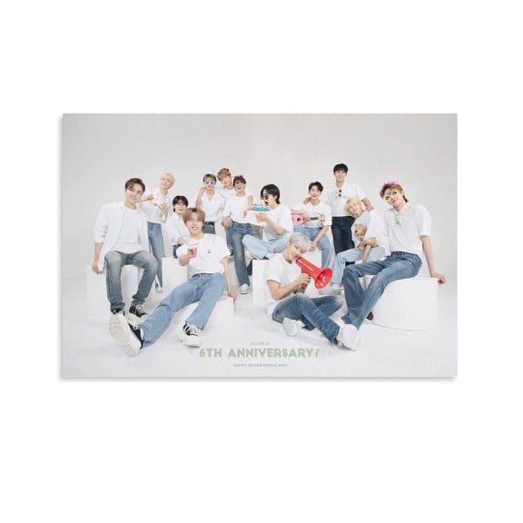 Seventeen Poster K-pop 6th Posters Art Print Wall Photo Paint Poster Hanging Picture Family Bedroom Decor Gift 24x36inch(60x90cm)