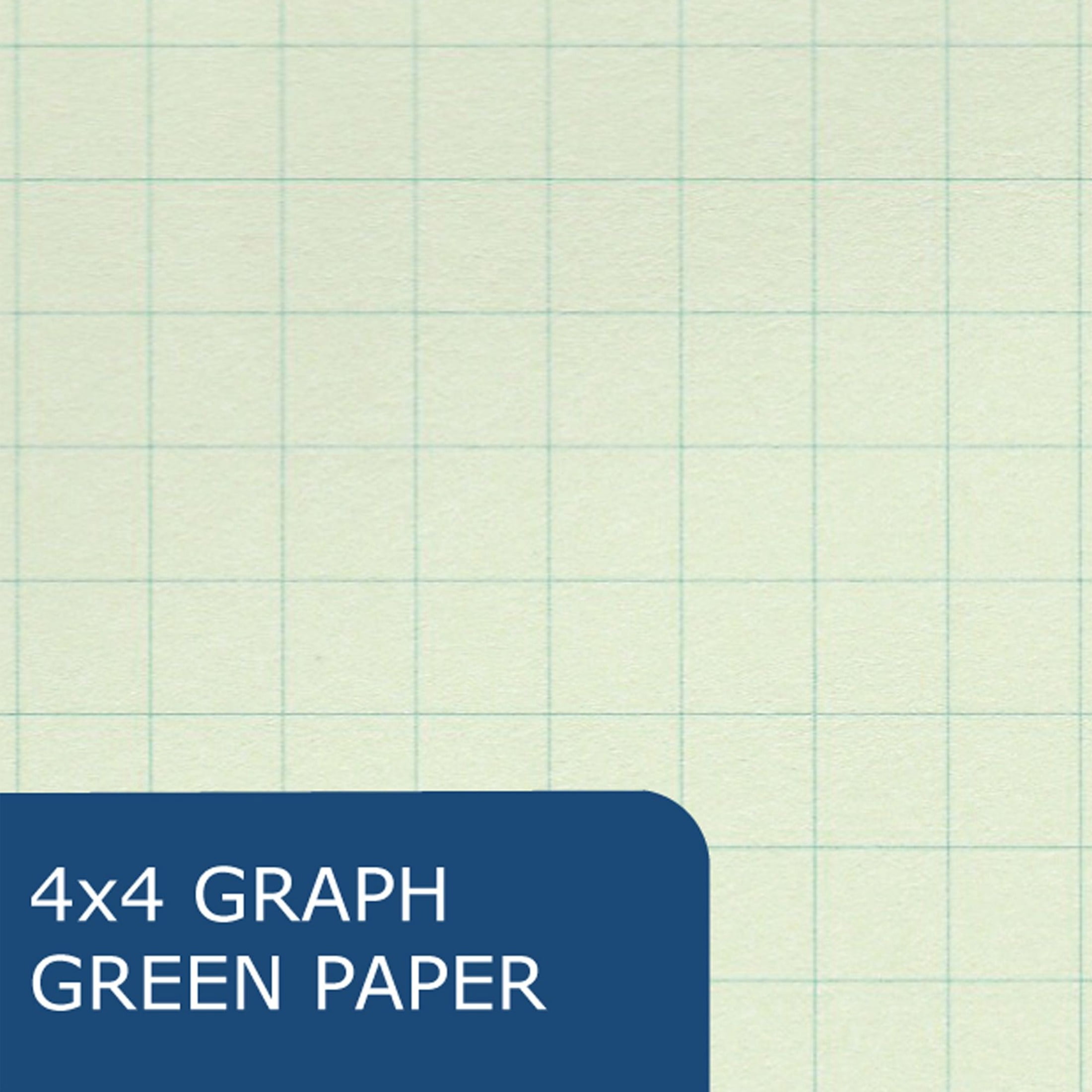 Roaring Spring 4x4 Graph Ruled Oversized Single Copy Lab Book with Numbered Pages, 1 Case (24 Total), 11.75" x 9.25" 152 Pages, Green Paper