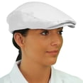 thumbnail image 2 of Flat Newsboy Traditional Golf Cap: 'Par 3' - Youth - Solid - White - Microfiber, 2 of 4