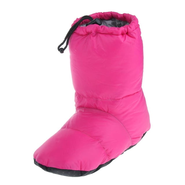 Greeniant Zapatillas de plumón de ganso blanco Invierno Cálido Tienda de campaña Botines de pie Deportes y aire libre Rosa roja L