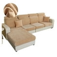thumbnail image 2 of 1/2/3/4 seat velvet sofa cushion cover sofa slipcover thick soft solid sofa decoration easy wash for chaselong armchair Lshape, 2 of 6