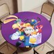thumbnail image 5 of Bonkers-theme Fitted Round Tablecloths Elastic Edged Table Covers Waterproof Table Cloth for Kitchen Holiday Party Tables Decor 120cm, 5 of 6