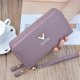 thumbnail image 1 of Cartera De Mujer con Doble Cremallera, Bolso De Mano Largo, Patrón De Lichi Simple A La Moda, Cartera De Doble Capa De Gran Capacidad, Bolsa para Teléfono Móvil, 1 of 6
